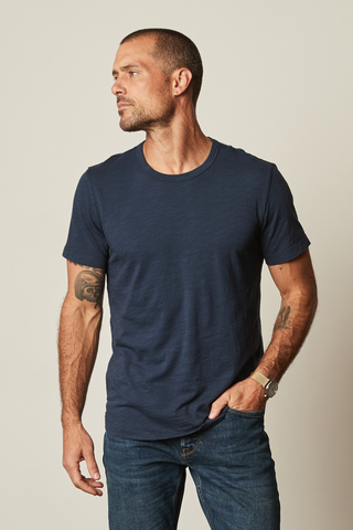 Velvet Men's DS Slub Classics Crew Tee - Midnight