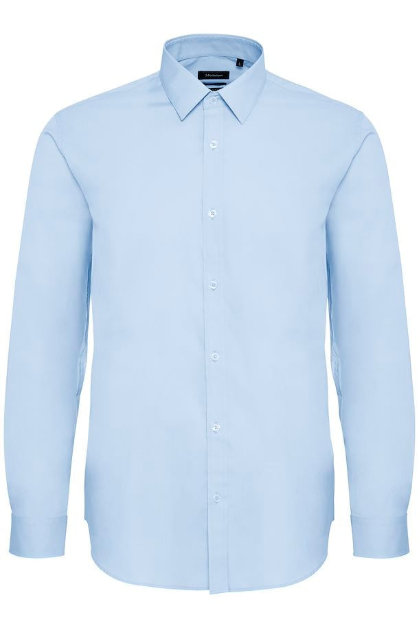 Matinique Robo Stretch Poplin LS - Chambray Blue
