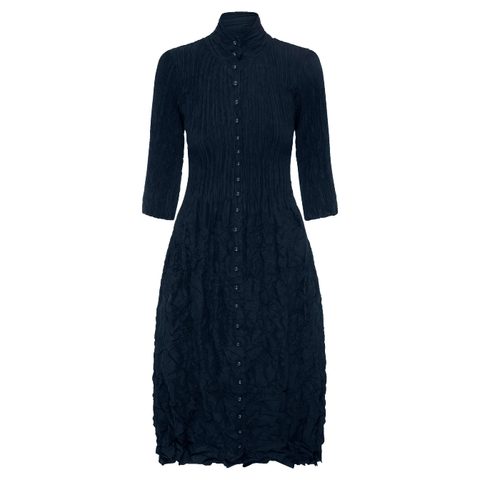 Alquema Nehru Coat dress in Midnight