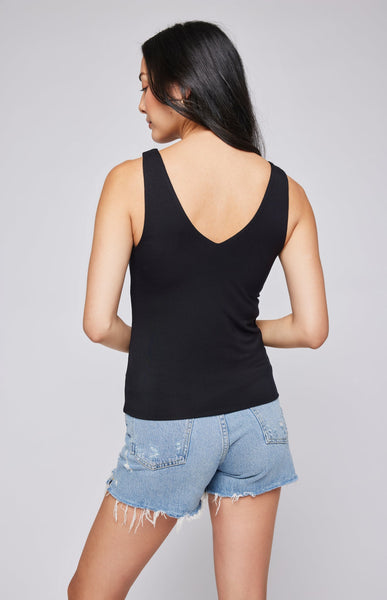 Gentle Fawn Starling Lined Double V Tank Black