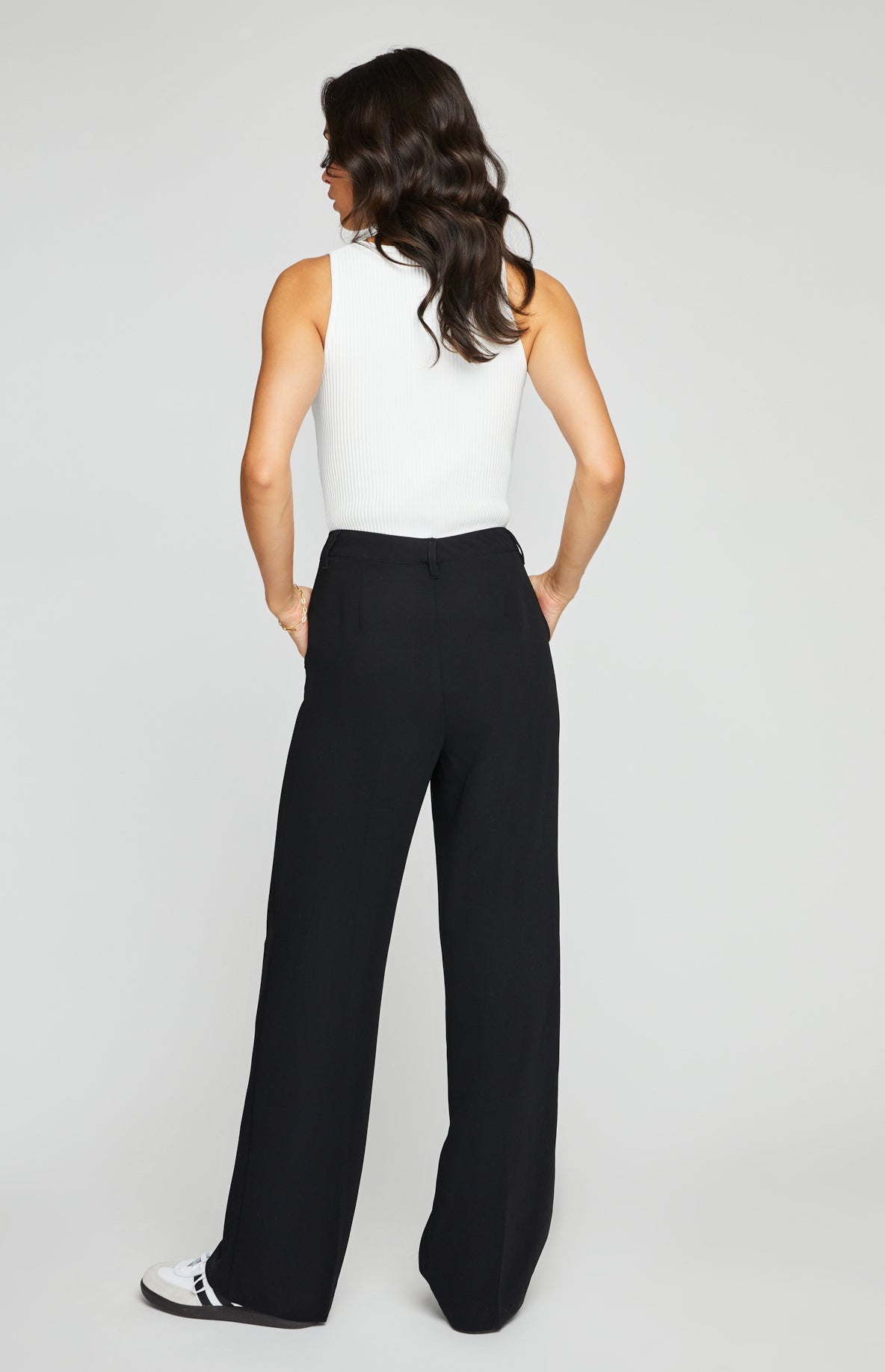 Gentle Fawn Lottie Pleat Front Pant in Black