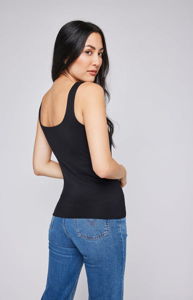 Gentle Fawn Belize Square Neck Tank in black