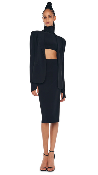 Norma Kamali Classic Single Breasted Jacket in Black