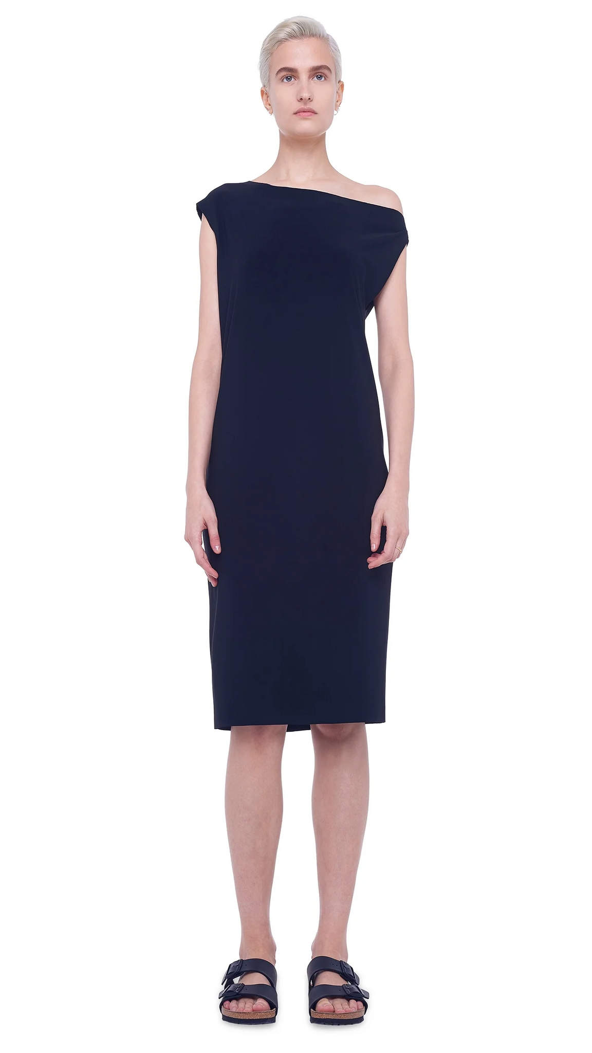 Norma Kamali Drop Shoulder Dress in Black