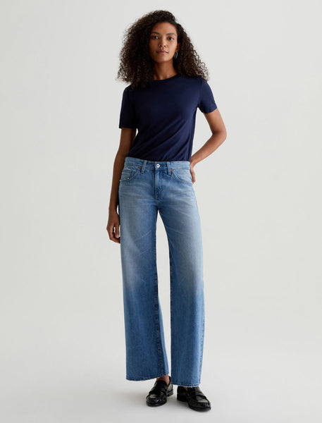 AG Adria Low-Rise Wide Leg Jean in Stockholm