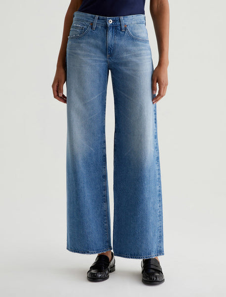 AG Adria Low-Rise Wide Leg Jean in Stockholm