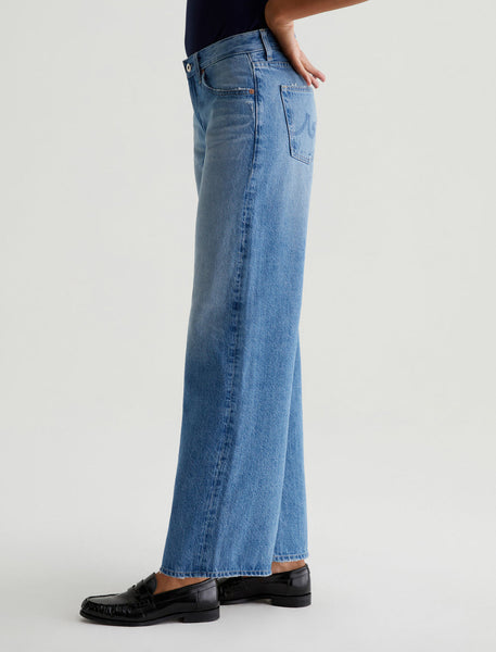 AG Adria Low-Rise Wide Leg Jean in Stockholm