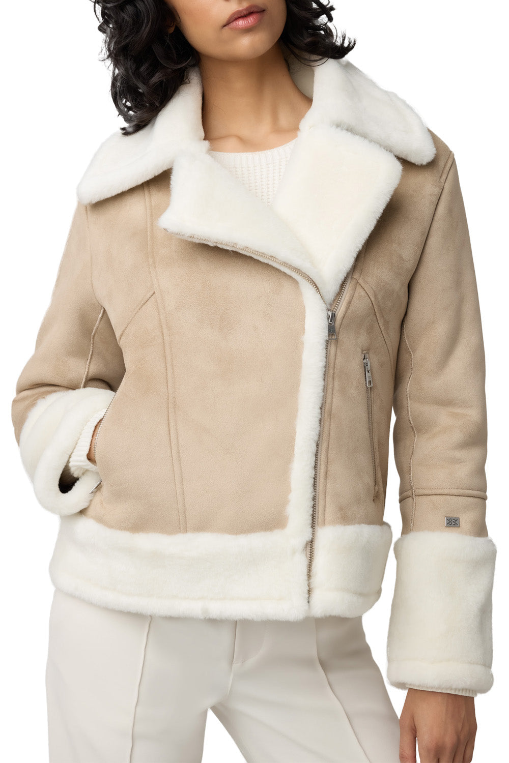 Soia & Kyo Phoebe Faux Sherpa Jacket in Hush