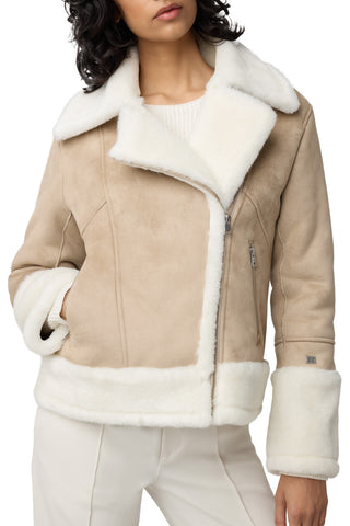 Soia & Kyo Phoebe Faux Sherpa Jacket in Hush