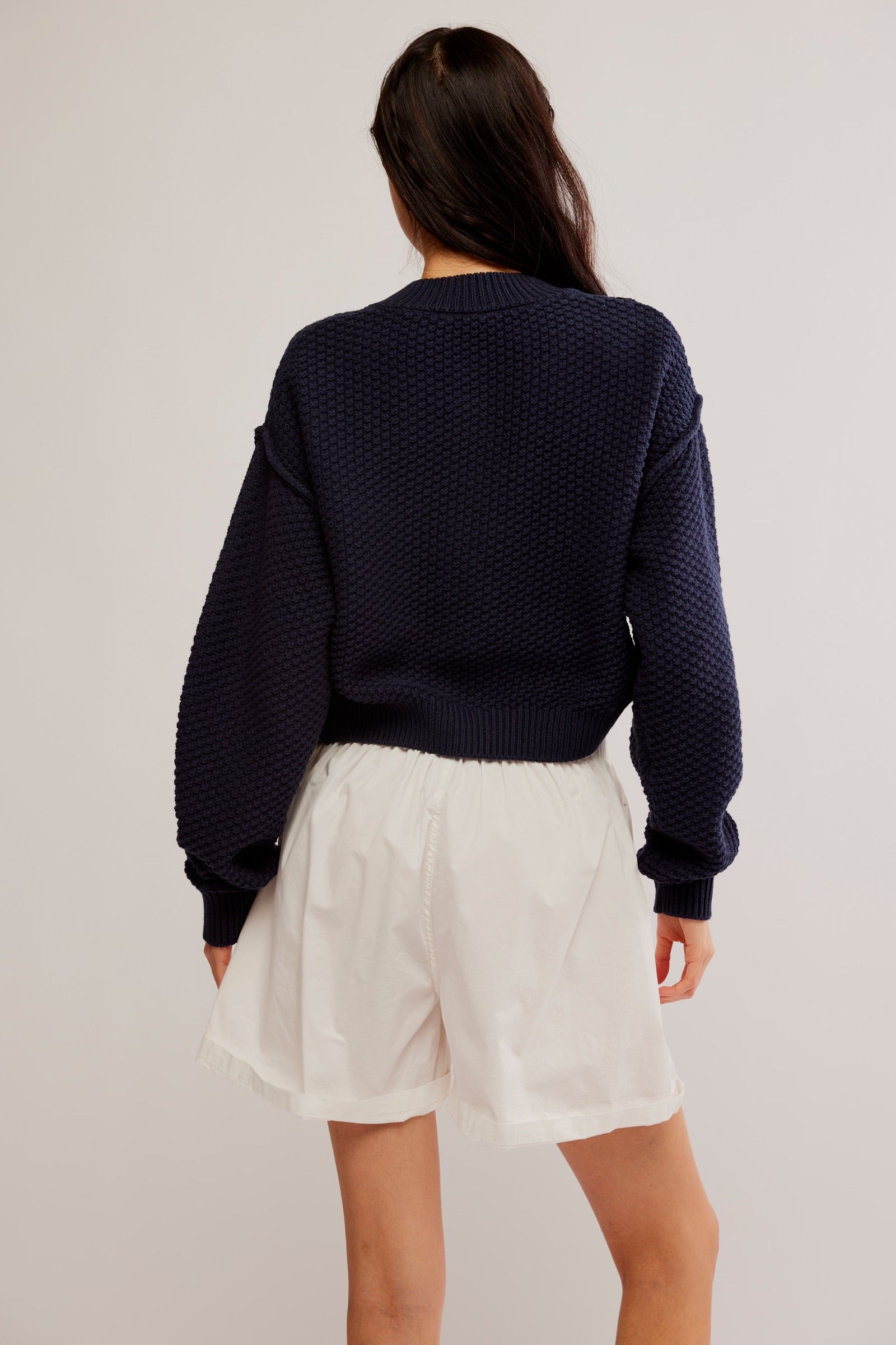 Free People Lila Cotton Blend Cardigan in Sky Captain