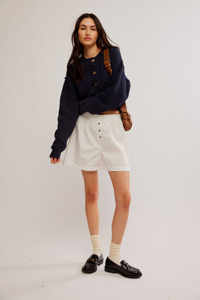 Free People Lila Cotton Blend Cardigan in Sky Captain