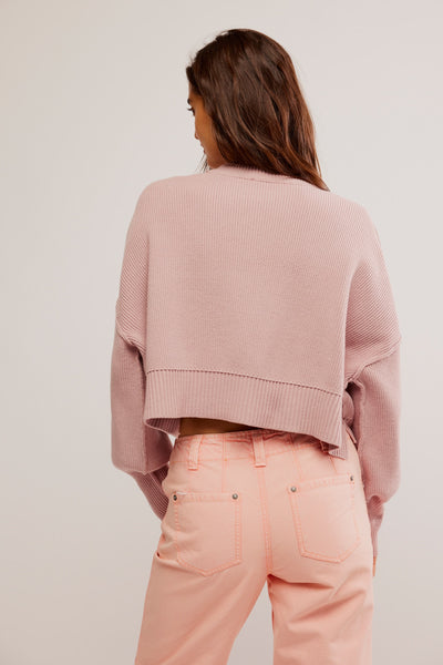 Free People Easy Street Crop Pullover in Lost Petal