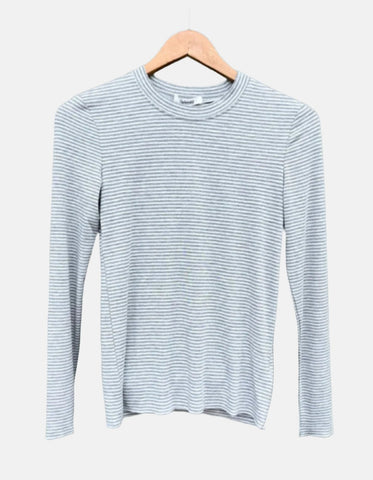 Splendid Bamboo Long Sleeve Tee in IHG/H Fog Stripe