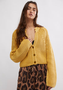 Free People Sweet Nothing Cardi in Golden Eyes