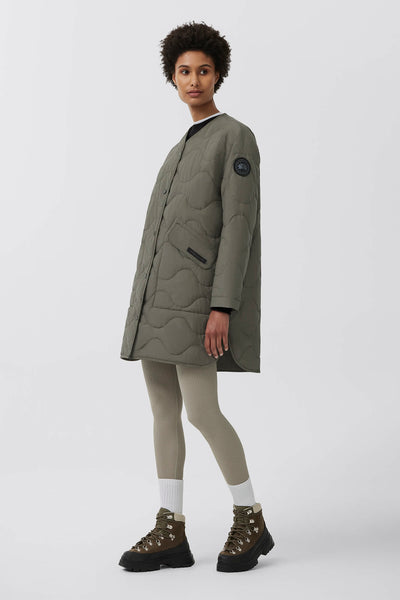 Canada Goose Women's Elgin Reversible Liner Coat Black Label - Smokey Sage