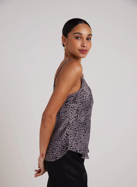 bella dahl abstract dot v-neck camisole in onyx steel