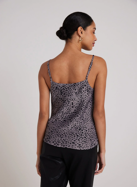 bella dahl abstract dot v-neck camisole in onyx steel