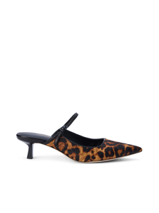 L'AGENCE Edith Mule in Natural Leopard Hair