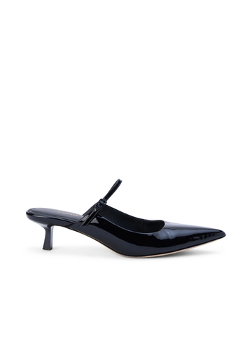 L'AGENCE Edith Mule in Black Patent Leather