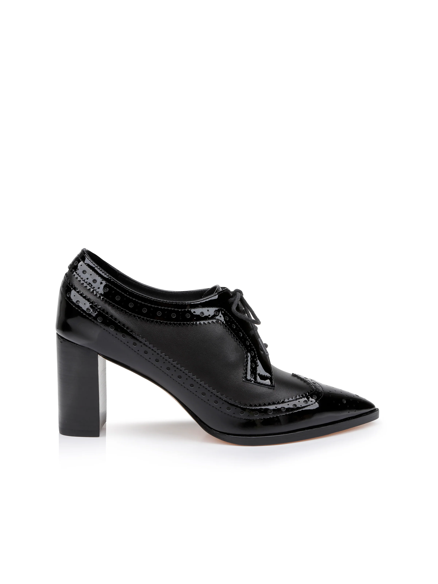 L'AGENCE Elodie Leather Oxford Pump in Black