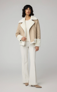 Soia & Kyo Phoebe Faux Sherpa Jacket in Hush