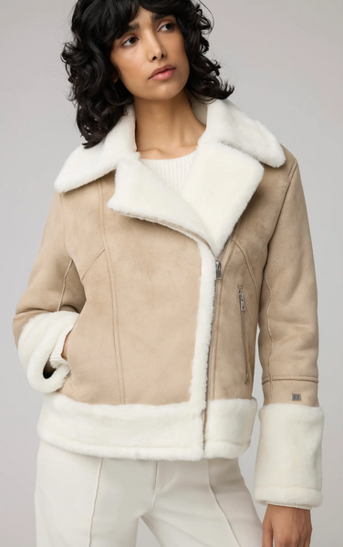 Soia & Kyo Phoebe Faux Sherpa Jacket in Hush