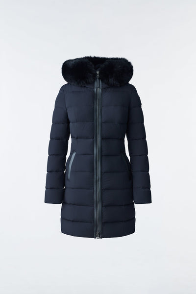 Mackage Calla Light Down Coat with Stretch in Black