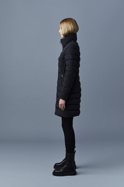 Mackage Farren Hooded Light Down Coat in Black