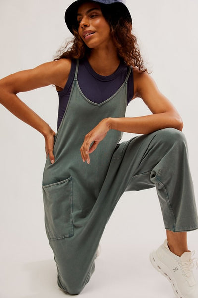 Free People Hot Shot Onesie in Midnight Jade