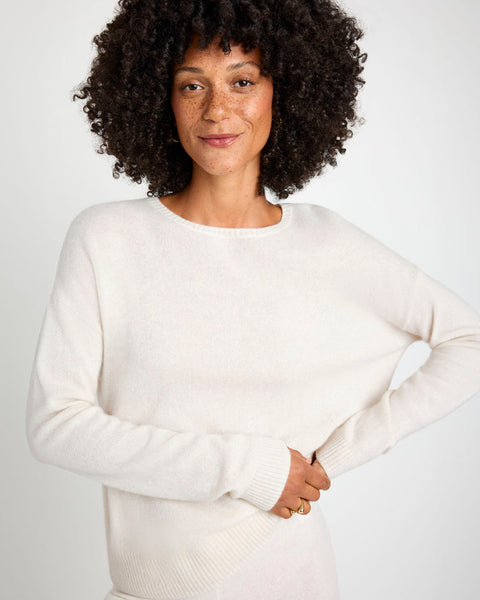 Splendid Tori Cashmere Sweater In Pale Oak Heather