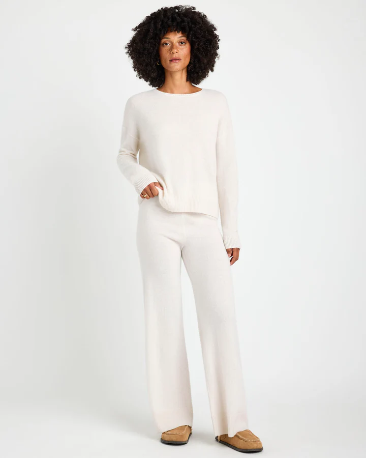 Splendid Tori Cashmere Sweater In Pale Oak Heather