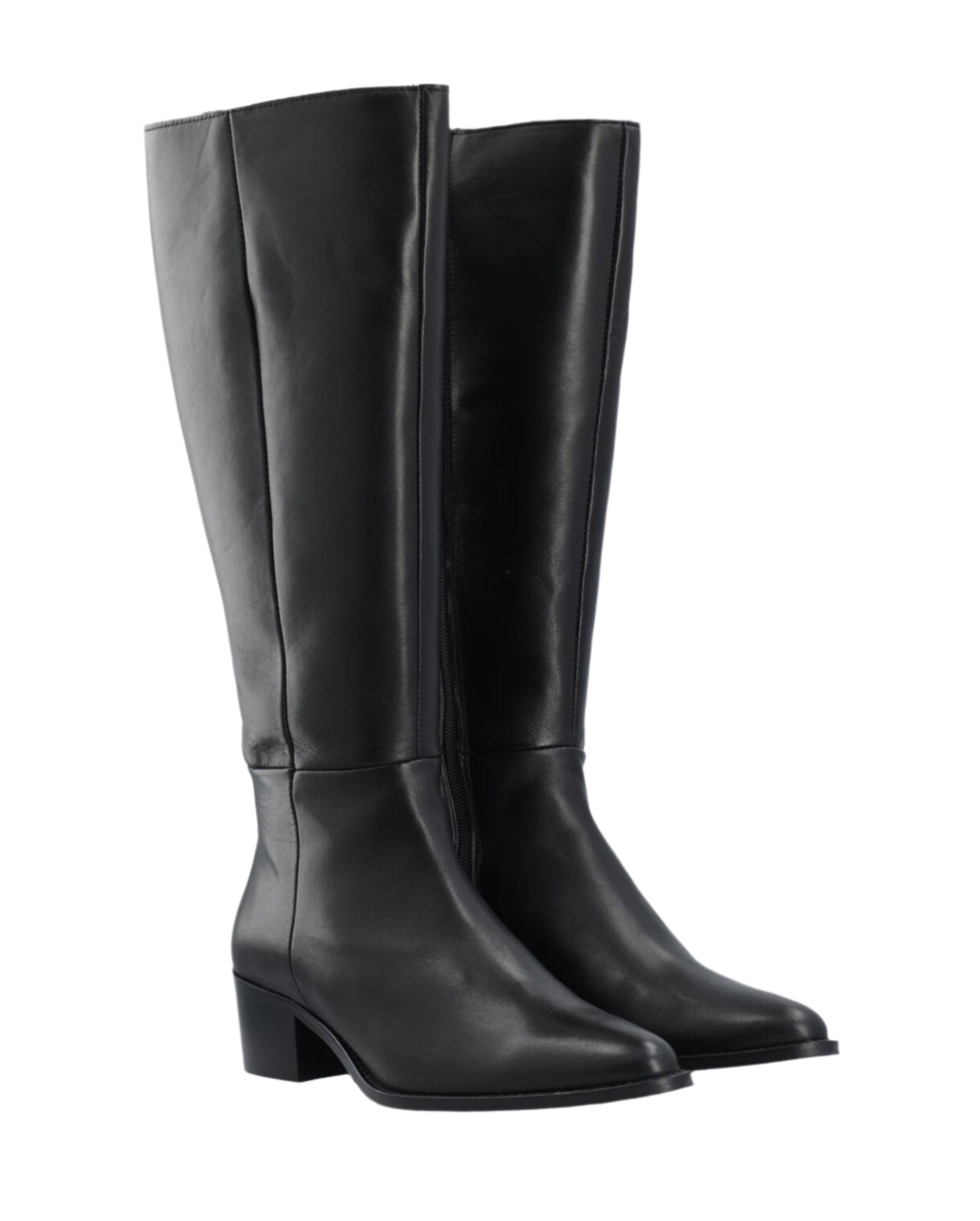 Bianco BiaCarol Knee High Side Zip Boot in Black