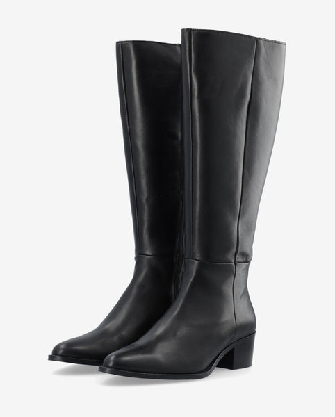 Bianco BiaCarol Knee High Side Zip Boot in Black