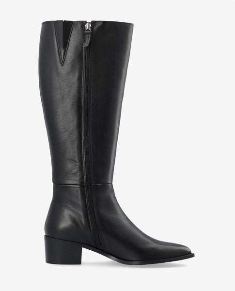 Bianco BiaCarol Knee High Side Zip Boot in Black