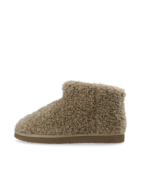 Bianco BiaSnow Faux Shearling Ankle Boot in Taupe