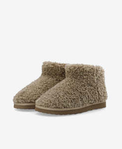 Bianco BiaSnow Faux Shearling Ankle Boot in Taupe