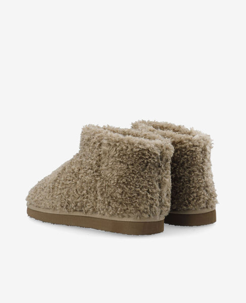 Bianco BiaSnow Faux Shearling Ankle Boot in Taupe