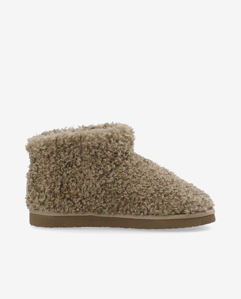 Bianco BiaSnow Faux Shearling Ankle Boot in Taupe