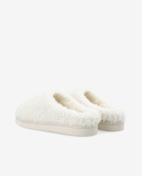 Bianco BiaSweetie Slipper in Faux Shearling in OffWhite