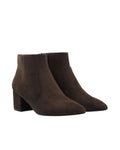 Bianco BiaDevived Faux Suede Ankle Boot Dark Brown