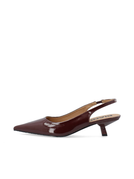 Bianco BiaKristin Kitten Heel Slingback Burgundy Patent