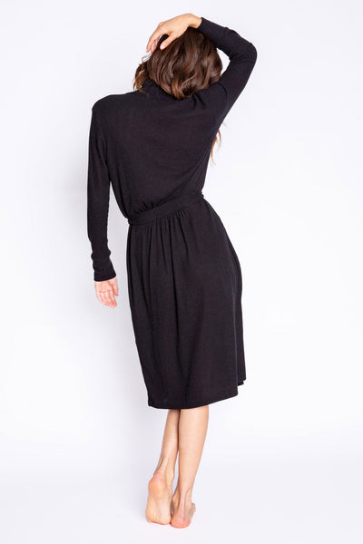 PJ Salvage Textured Essentials Robe in Black