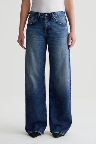 AG Adria Low-Rise Wide Leg Jean in 10 Years Exposure