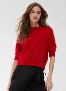 autumn cashmere brushed elbow slv boxy crew red alert