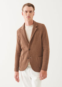 Patrick Assaraf Men's Merino Knit Blazer - Barn Owl