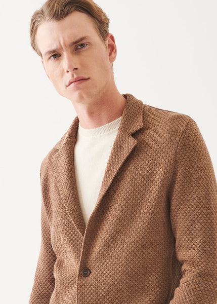 Patrick Assaraf Merino Knit Blazer - Barn Owl