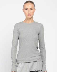 Velvet JG Camino Modal Rib Long Sleeve Heather Grey