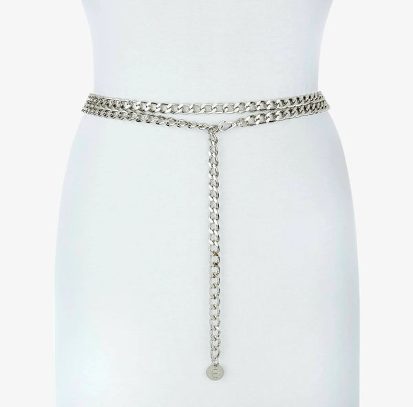 Brave Nyasia chain link belt in silver