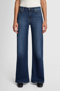 7 For All Mankind Lotta Hi Waist Wide Leg Jean in Cisco