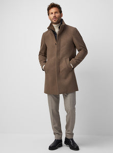 Matinique Harvey N Wool Coat - Walnut